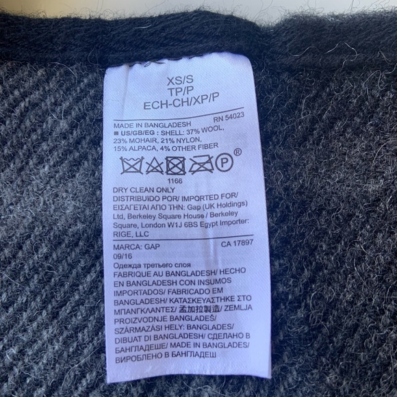 Plaid Wool/Mohair/Alpaca Poncho - Picture 6 of 9